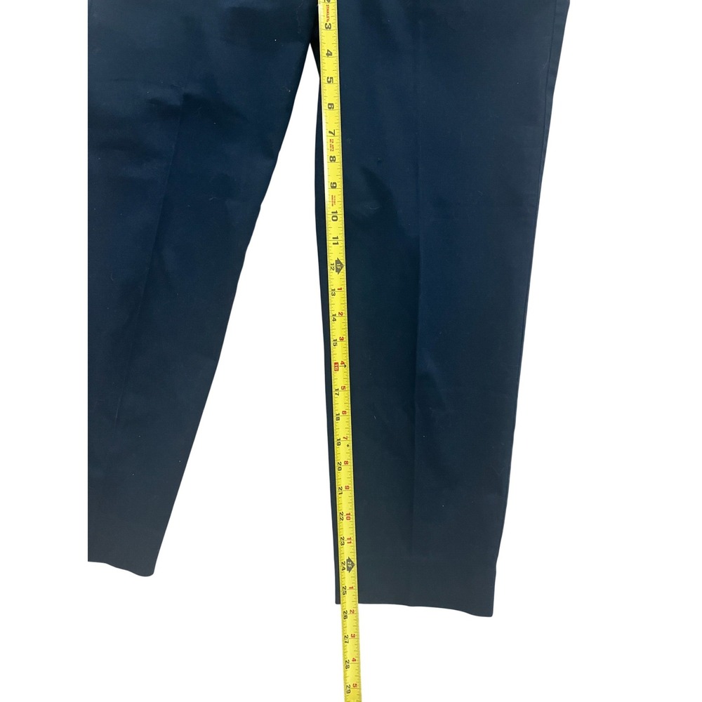 J.Crew Womens Navy Blue Stretch Cotton Straight Leg Dress Pants Chino Size 8 - Picture 4 of 5